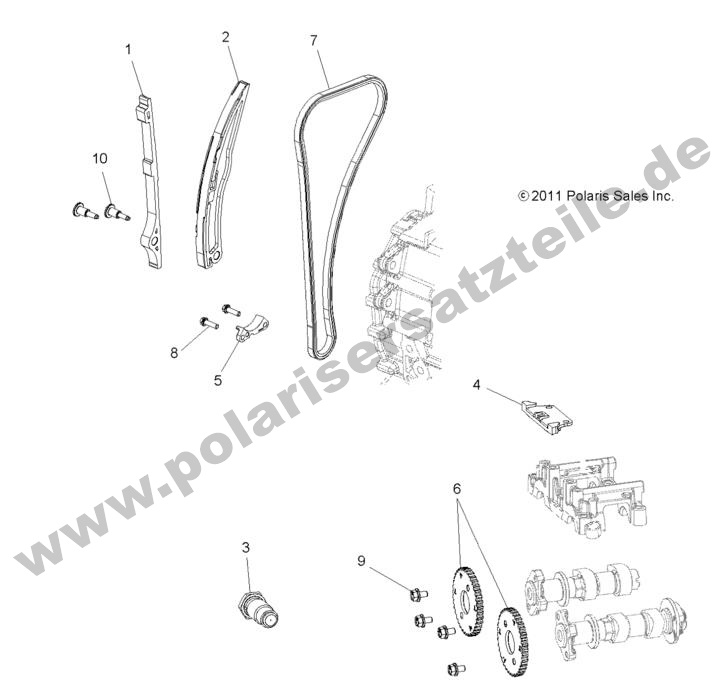 ENGINE, CAM CHAIN and SPROCKET