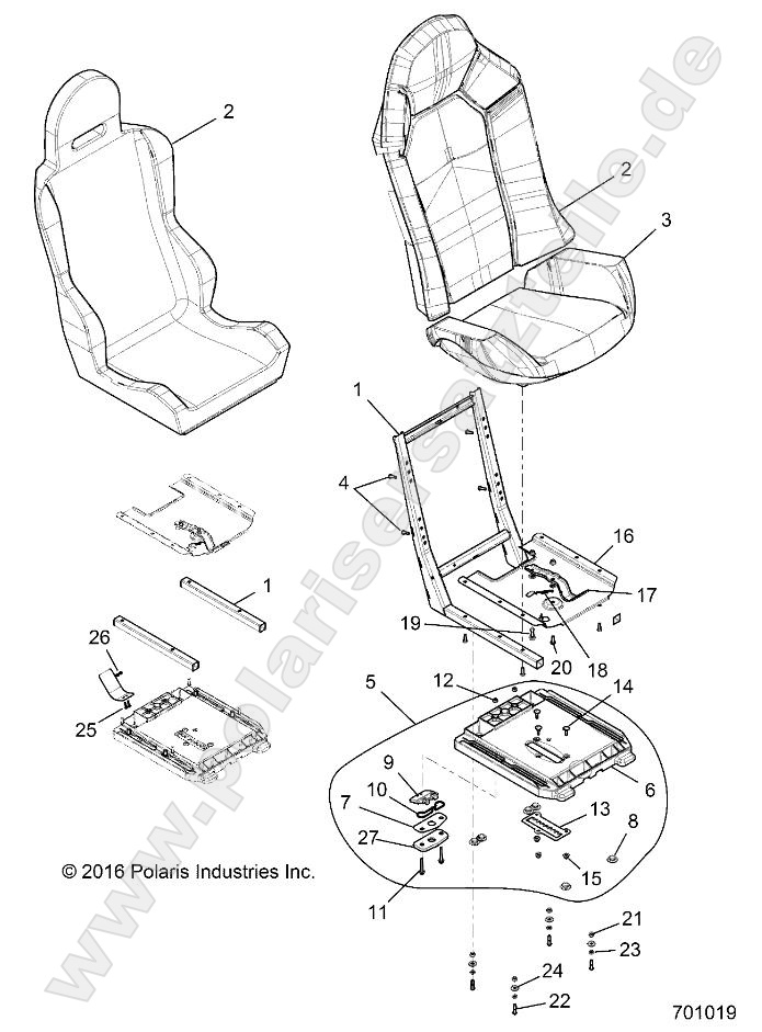 BODY, SEAT ASM. AND SLIDER