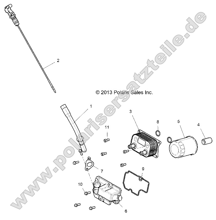 Engine, Dipstick and Oil Filter