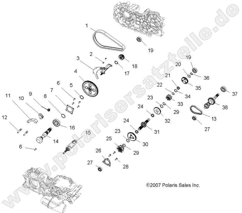 DRIVE TRAIN, MAIN GEARCASE INTERNAL