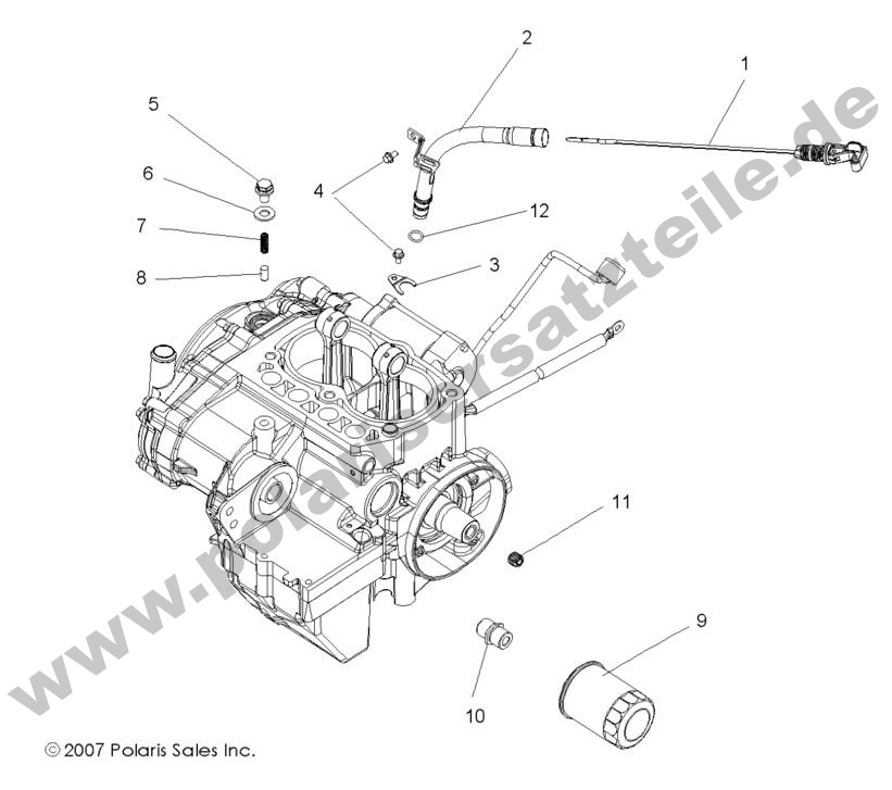 ENGINE, DIPSTICK and OIL FILTER