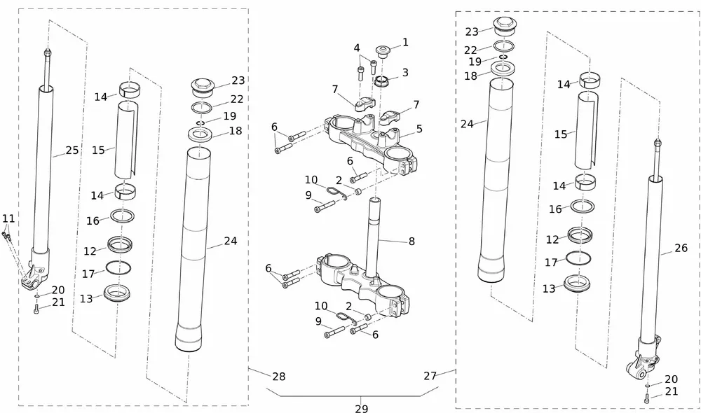 Gabel vorne / Gabelbrücke Performance