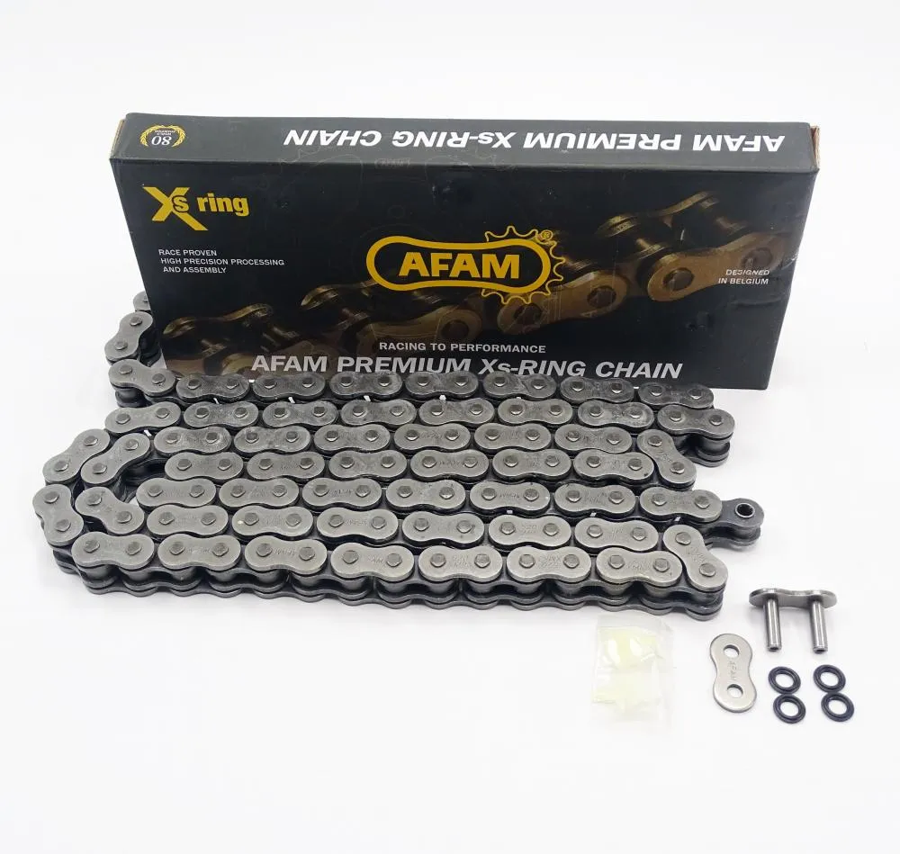 AFAM_XMR3_Kette_520_XS_Ring_Stahl_Gesamt_Bild AFAM XMR3 Kette 520 XS-Ring Stahl - 120 Glieder - Nietschloß - Straße