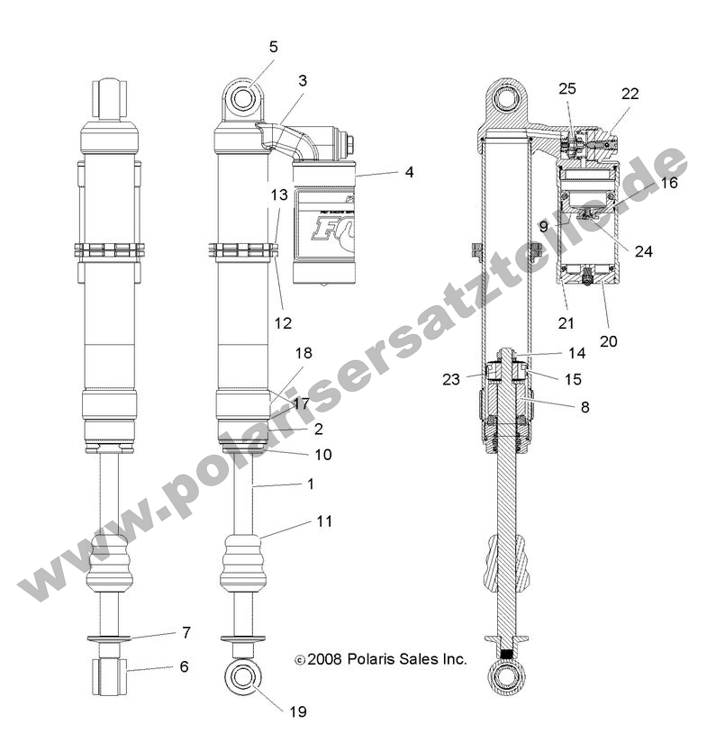 SUSPENSION, FRONT SHOCK