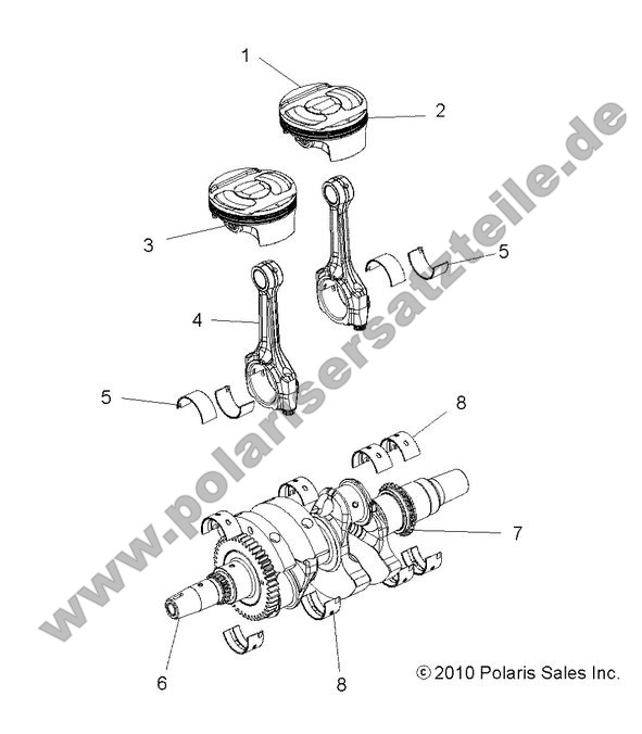 engine crankshaft and piston