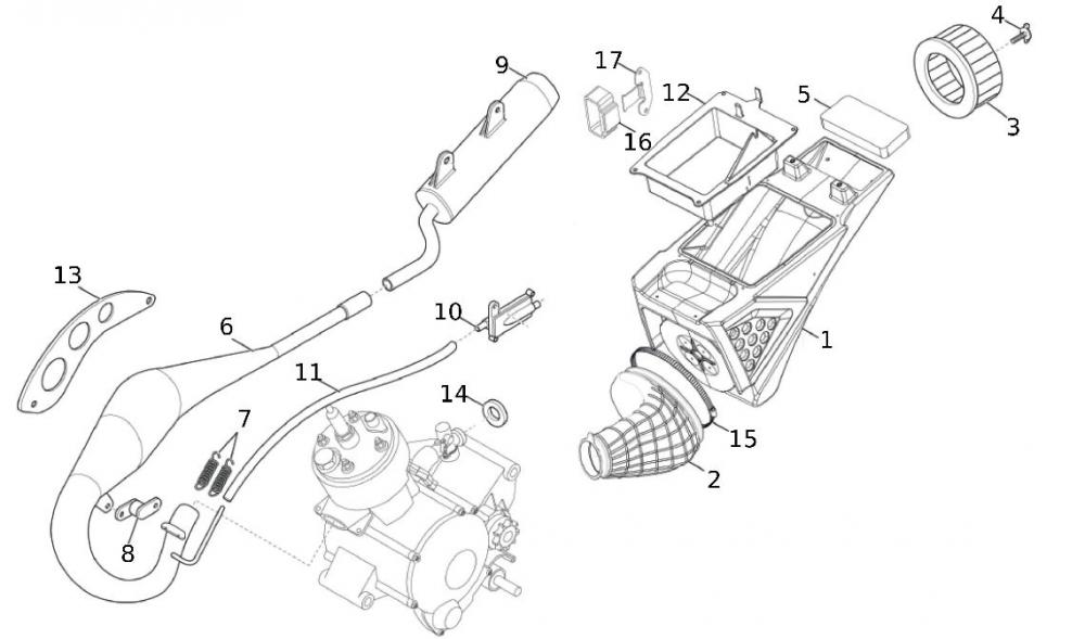 52744_45 Auspuff - Luftfilterkasten