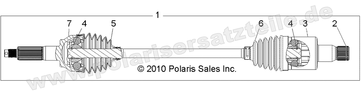DRIVE TRAIN, REAR HALF SHAFT