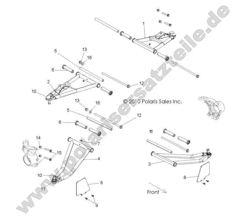SUSPENSION, FRONT CONTROL ARMS