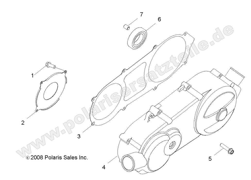 ENGINE, CRANKCASE COVER, LH