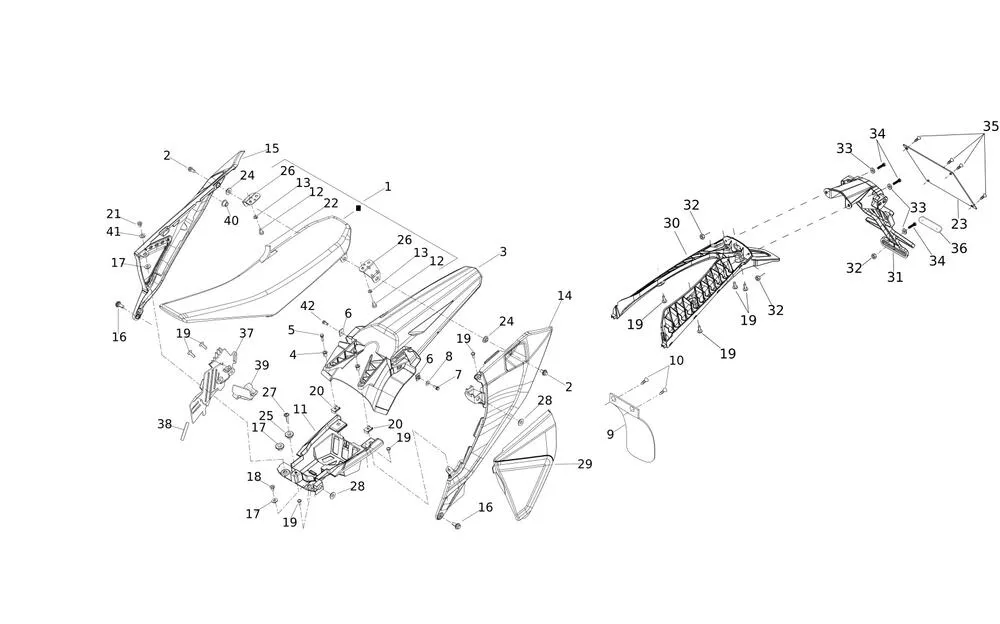 Kunststoffteile hinten