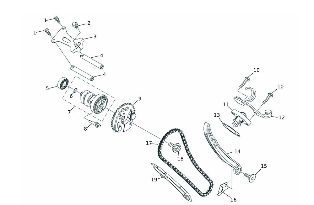 Caballero125MY24-Nockenwelle-Kette Nockenwelle / Steuerkette