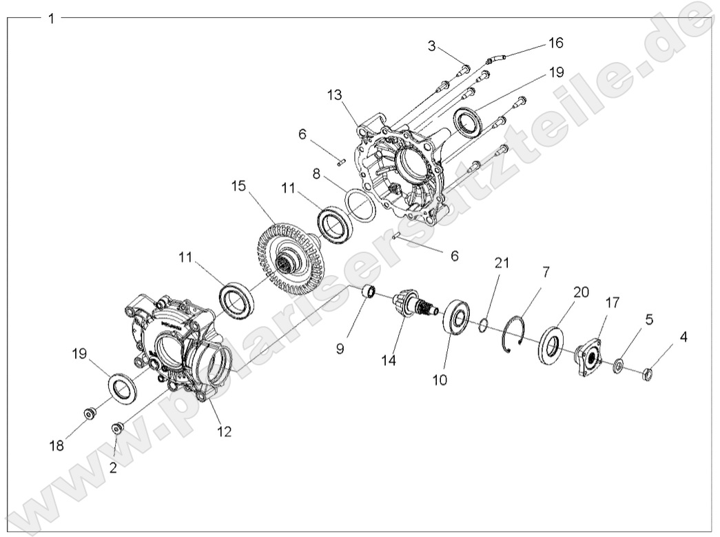 DRIVE TRAIN, REAR GEARCASE INTERNALS
