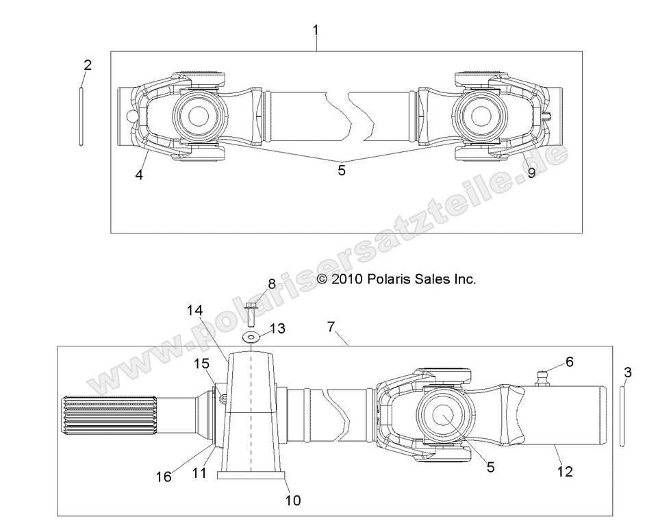 DRIVE TRAIN, FRONT PROP SHAFT