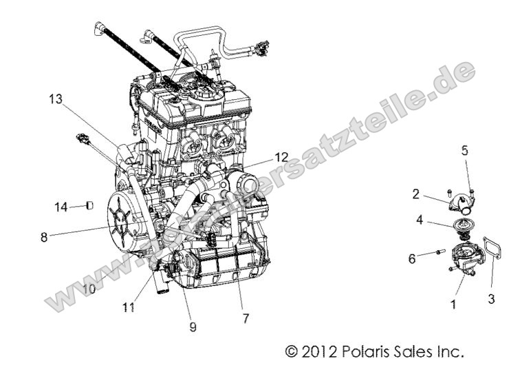 ENGINE, COOLING, THERMOSTAT and BYPASS