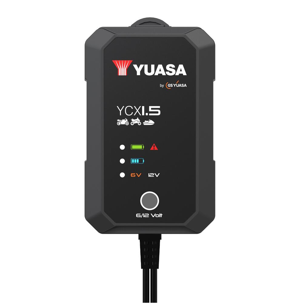 Yuasa YCX1.5 Batterieladegerät 6V / 12V 1.5A für Blei-Säure + Lithium Batterie