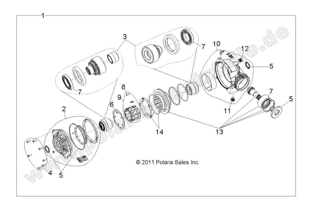 DRIVE TRAIN, FRONT GEARCASE INTERNALS