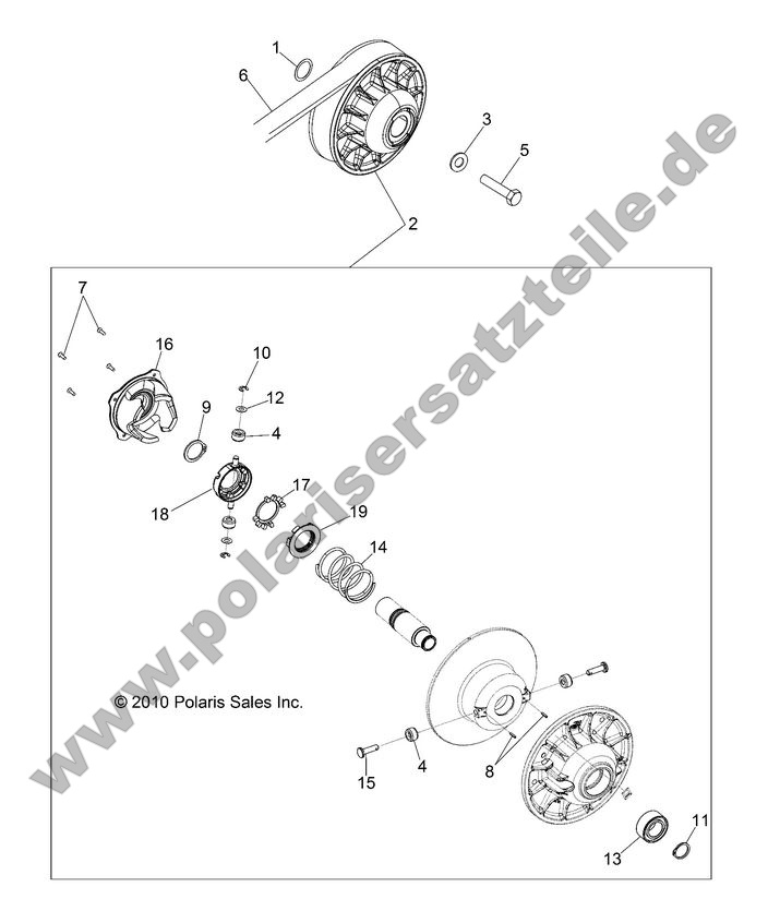 drive train secondary clutch