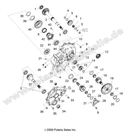 DRIVE TRAIN, MAIN GEARCASE INTERNAL COMPONENTS 1