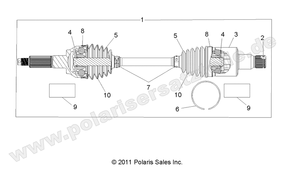 DRIVE TRAIN, REAR HALF SHAFT