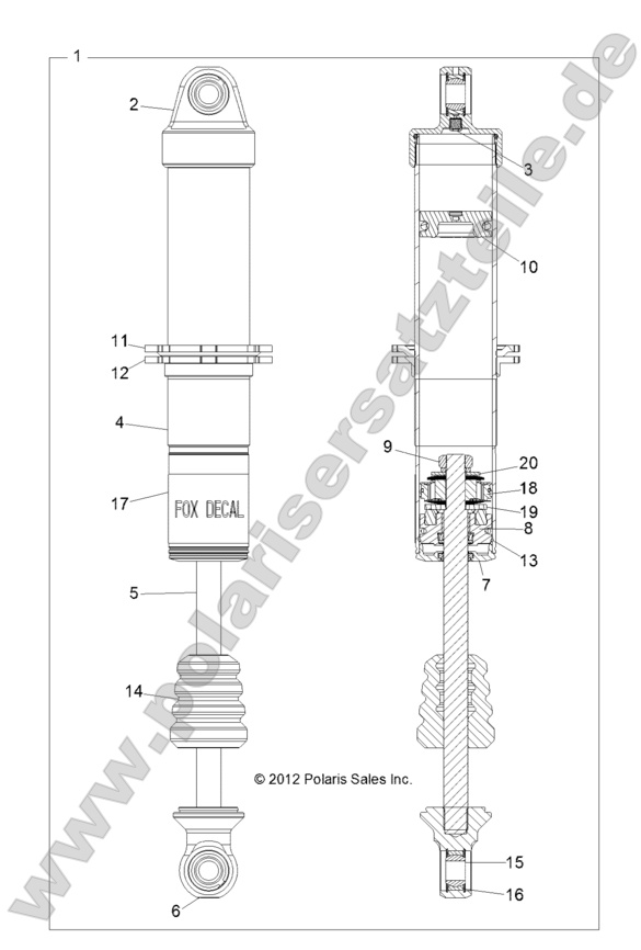 SUSPENSION, FRONT SHOCK