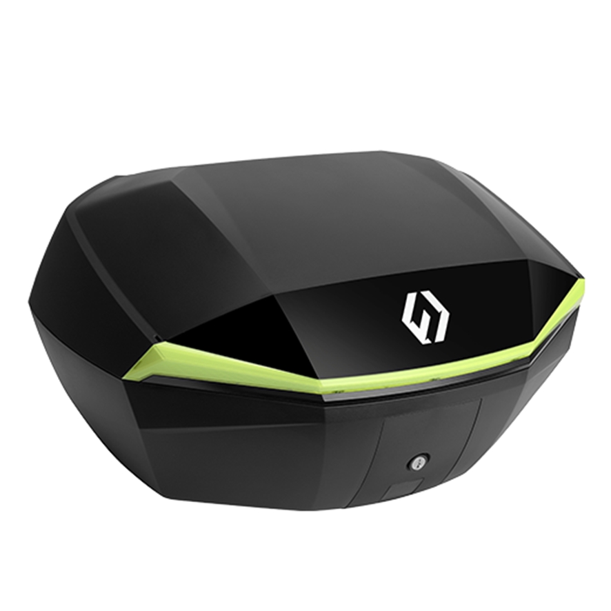 Furchtlos SHIELD L Basic Topcase - 48 Liter - schwarz/gelb - inkl. Montagekit