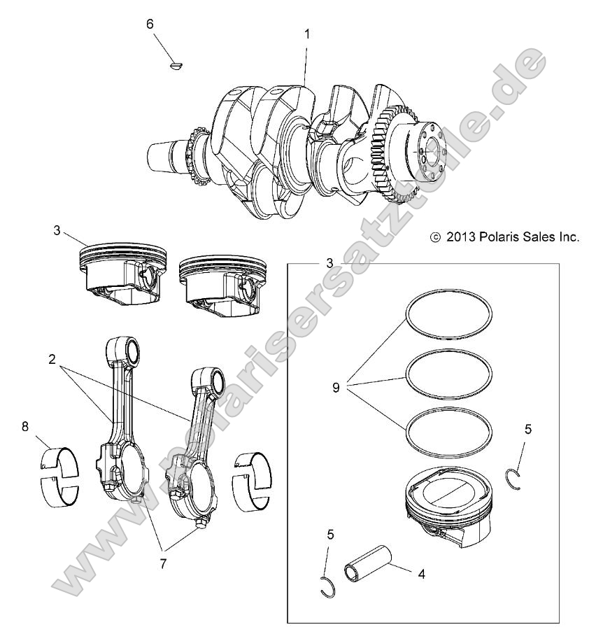 Engine, Crankshaft and Piston