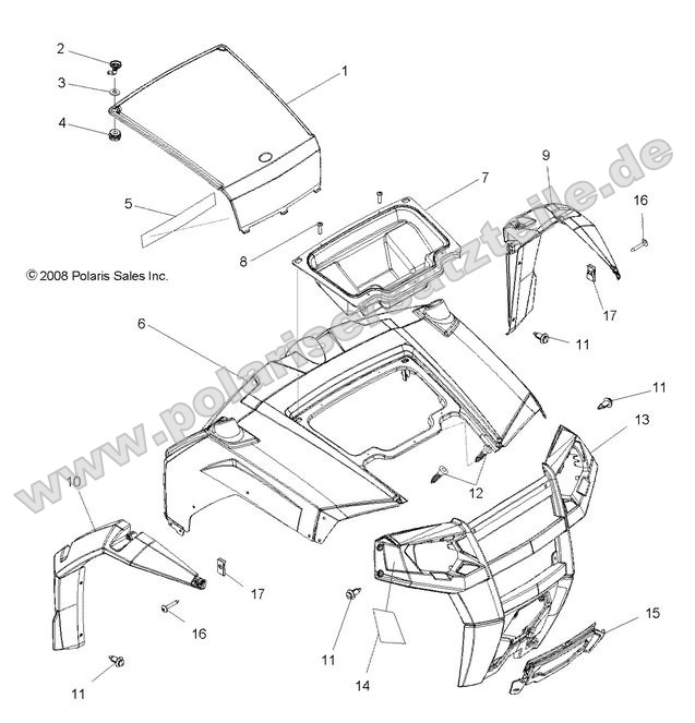body hood and front body work