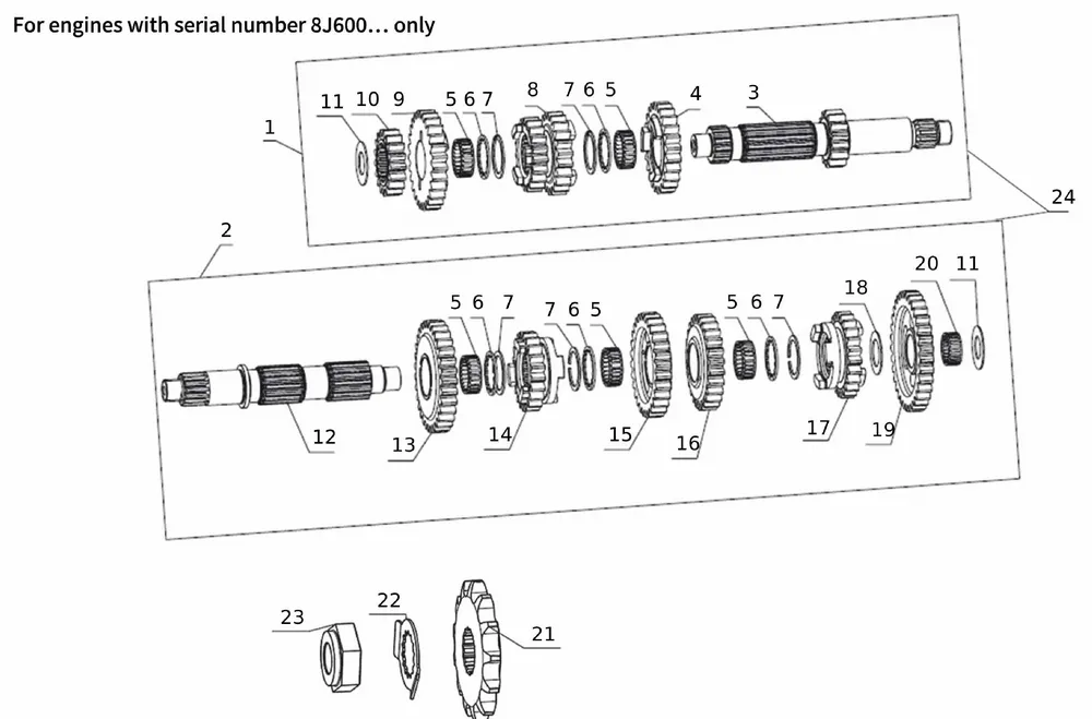 55843_03EFQvPHLv1mpM Getriebe für Motornummer 8J600...