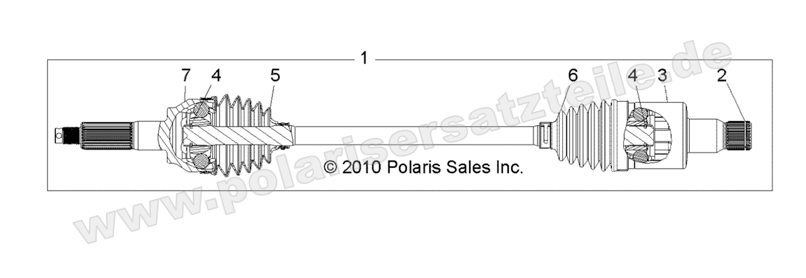 DRIVE TRAIN, REAR HALF SHAFT