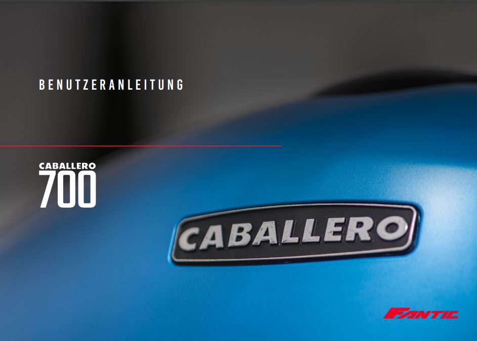 Fantic Benutzerhandbuch Caballero 700 Euro5 2023-24