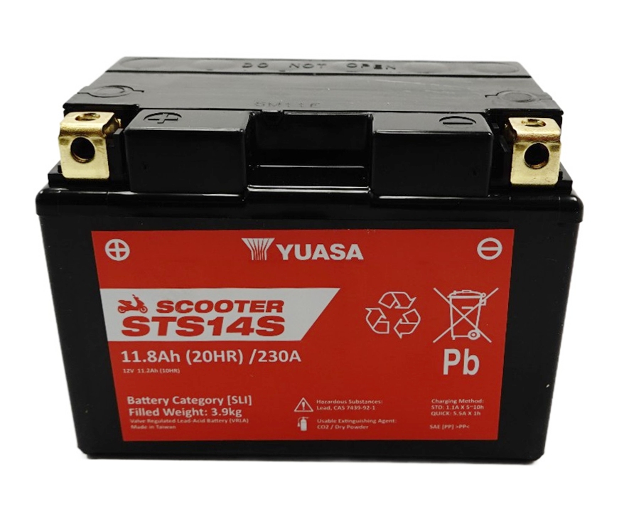 Yuasa STS14S AGM Scooter Batterie 12V 11,2 AH CP - Einbaufertig (YTZ14S YTZ14S-BS YTZ14S-4) Yuasa STS14S AGM Scooter Batterie 12V 11,2 AH CP - Einbaufertig (YTZ14S YTZ14S-BS YTZ14S-4)