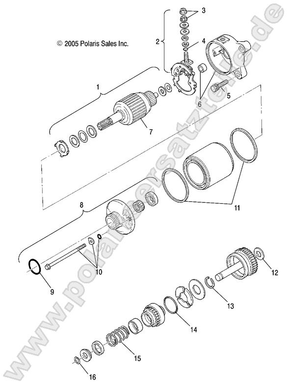 ENGINE, STARTING MOTOR