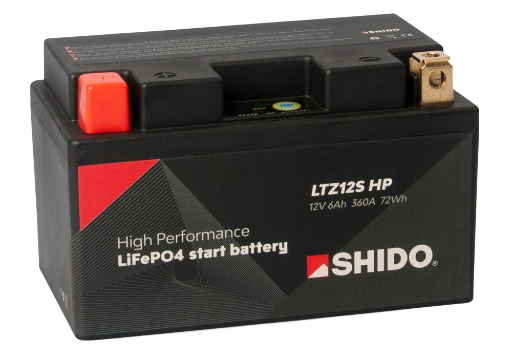 Shido LTZ12S HP Lithium Ionen Batterie 12V LiFePO4 (YTZ12S NTZ12S BTZ12S)