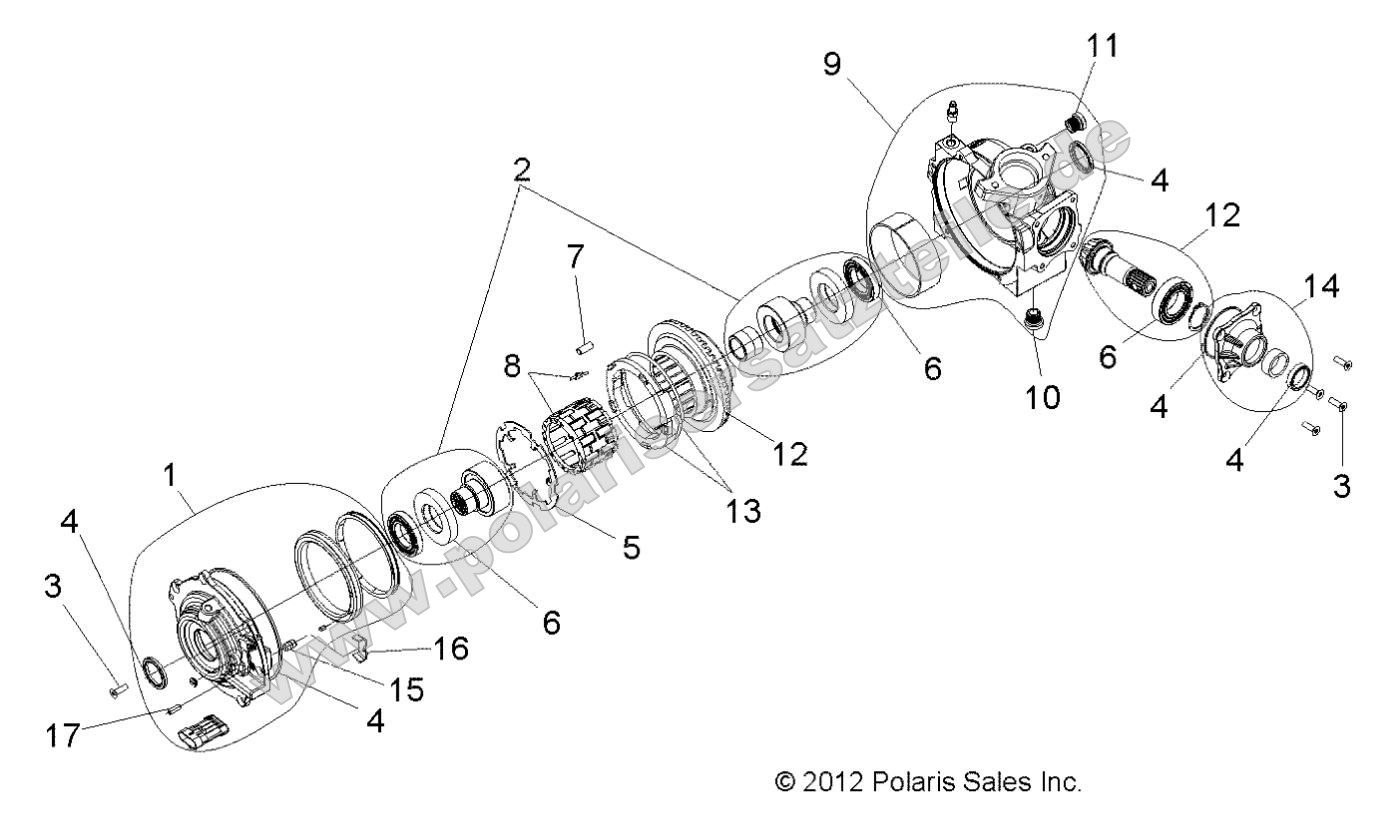 Drive Train, Front Gearcase Internals