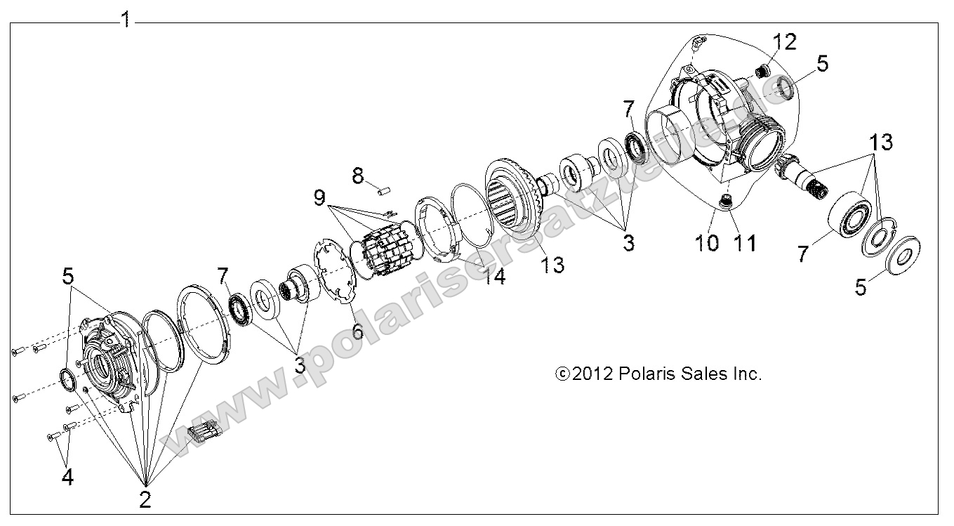 Drive Train, Front Gearcase Internals (if built after 8/29/16) (49RGRTRANSINTL13900XP)