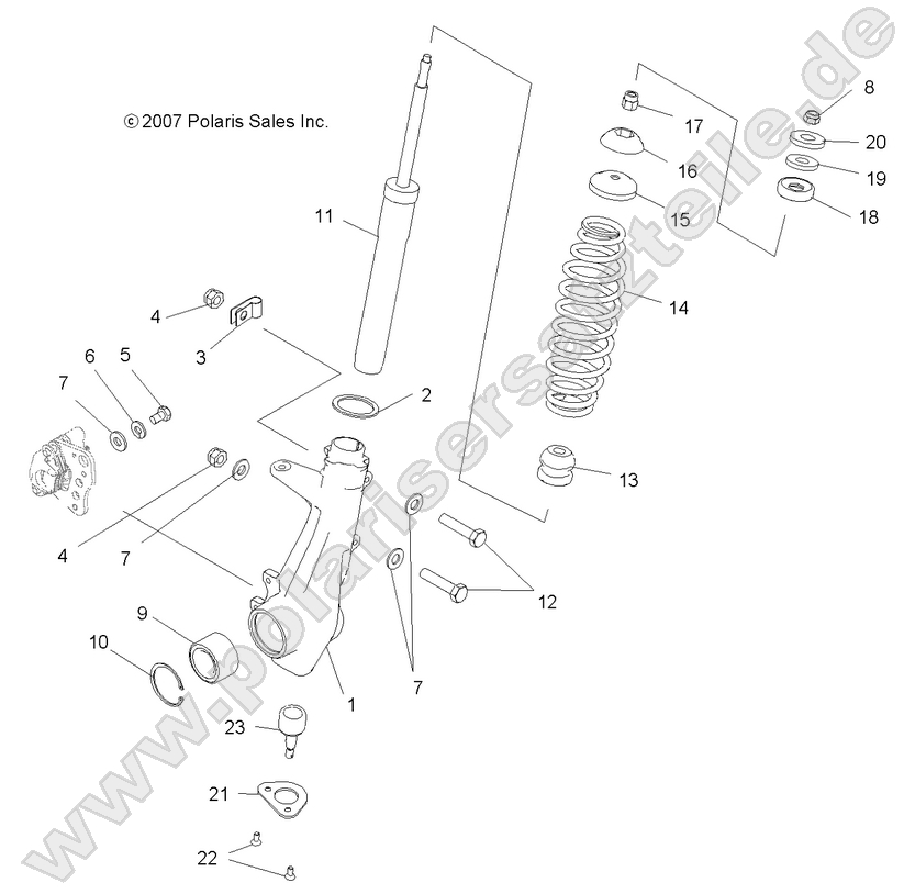 SUSPENSION, FRONT STRUT