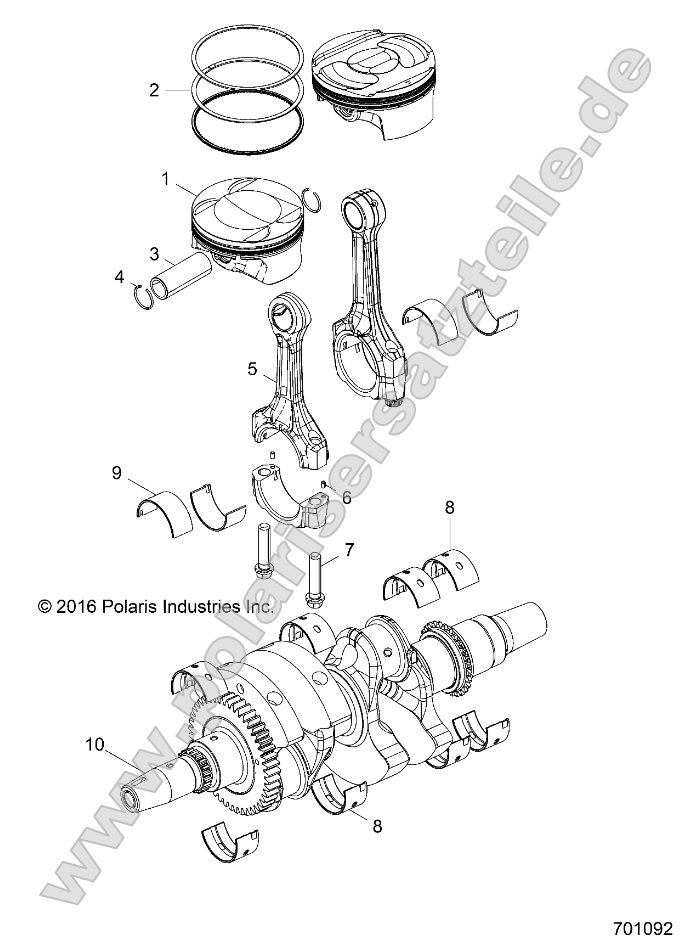 Engine, Crankshaft and Piston