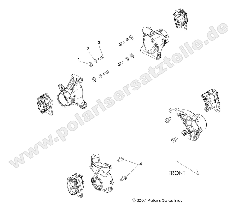 brakes caliper mounting