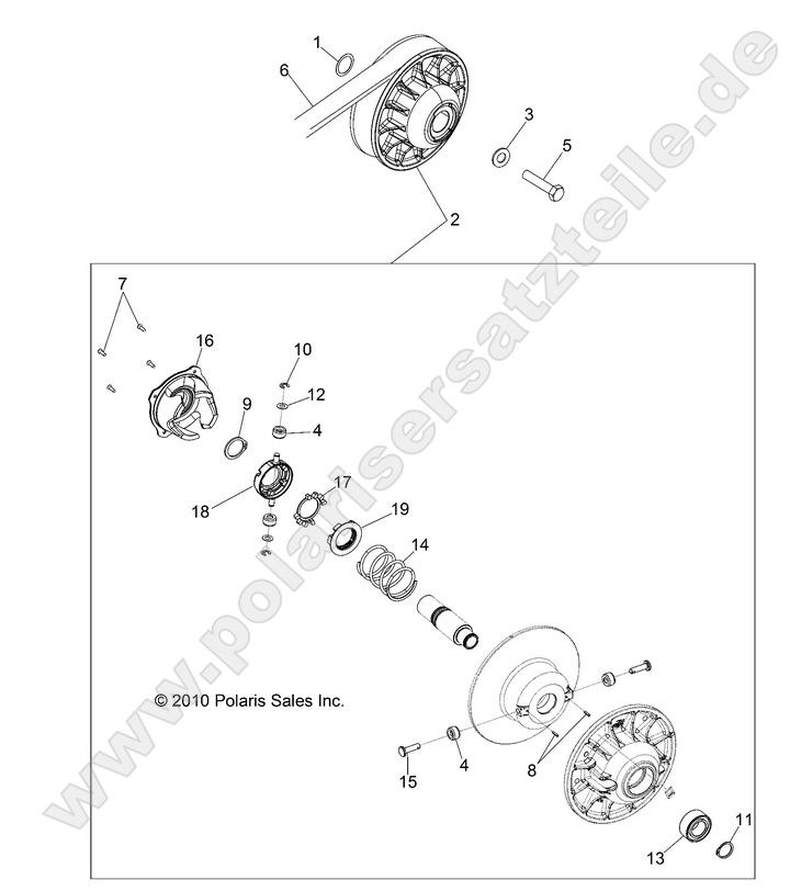 DRIVE TRAIN, SECONDARY CLUTCH