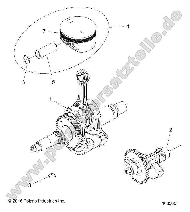 Engine, Crankshaft, Piston and Balance Shaft