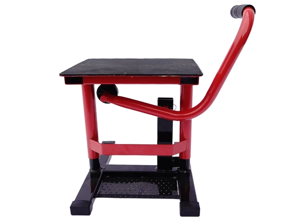 TMP Motocross & Enduro Hubständer / MX Montageständer - schwarz-rot