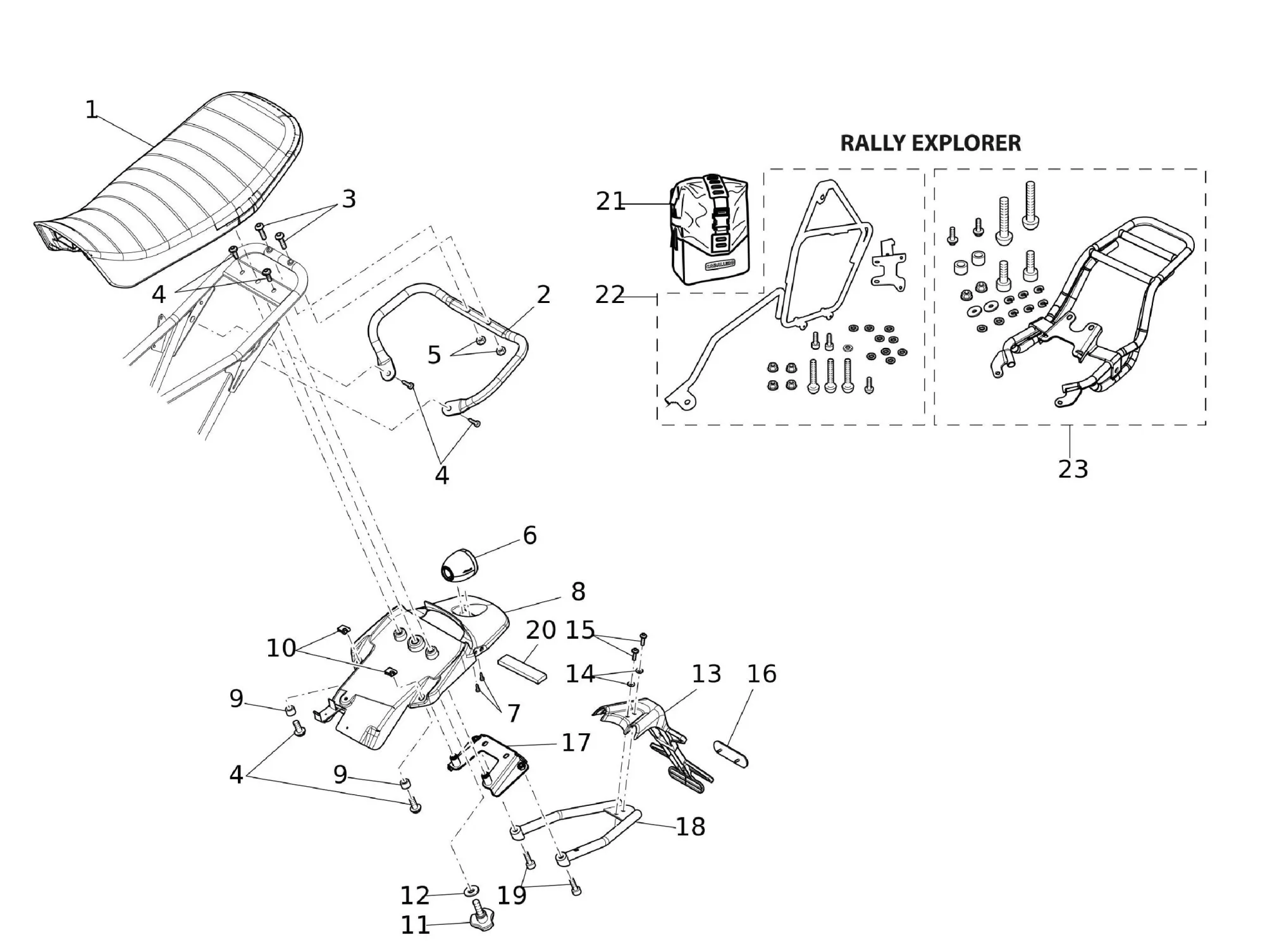 Sitzbank / Schutzblech hinten Sitzbank / Schutzblech hinten