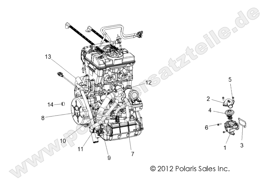 ENGINE, COOLING, THERMOSTAT and BYPASS