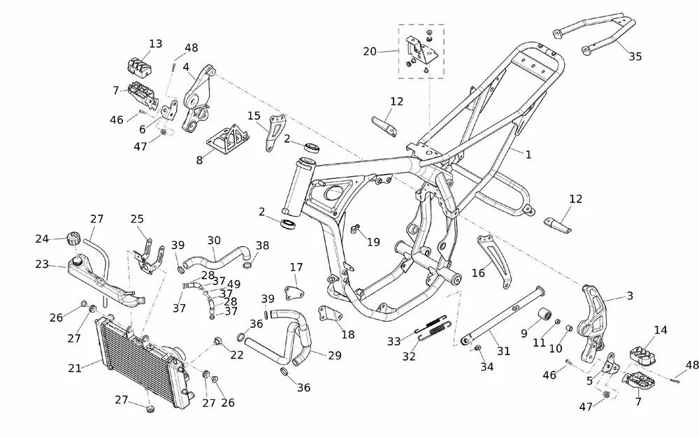 55704_0eNF8tyYaCVCua Fahrgestell / Kühlsystem