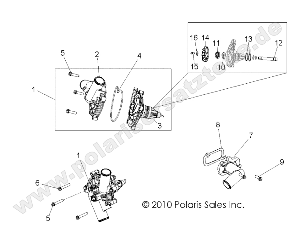 ENGINE, COOLING, WATERPUMP