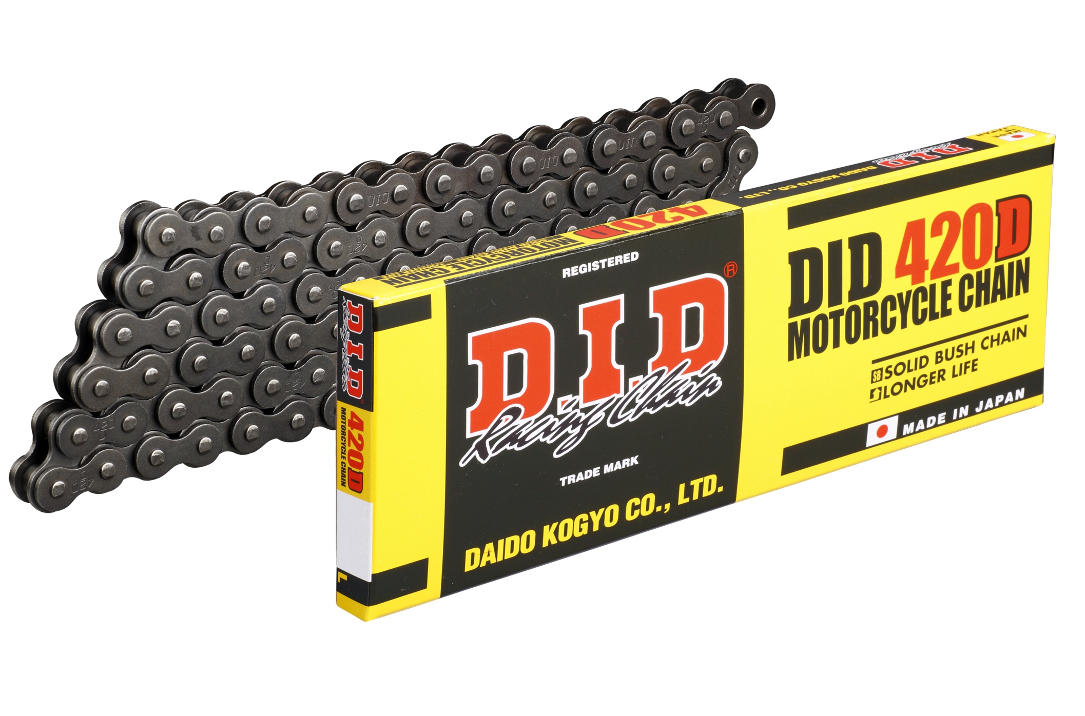 DID_Kette_420D_schwarz____Clip_Schloss___Strasse_Enduro DID Kette 420D schwarz - 136 Glieder - Clip Schloß - Straße / Enduro