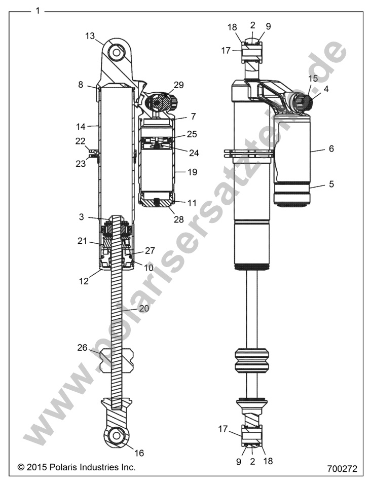 SUSPENSION, REAR SHOCK INTERNALS