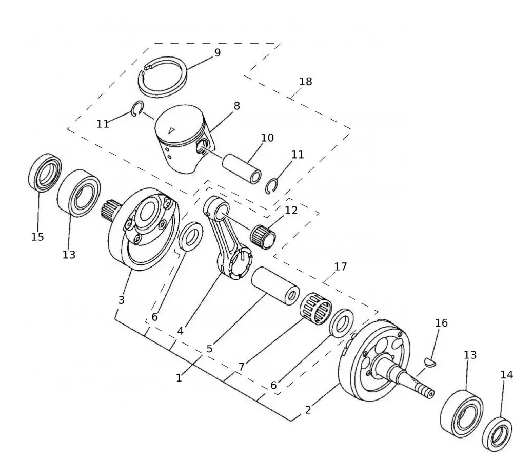 Kurbelwelle - Kolben
