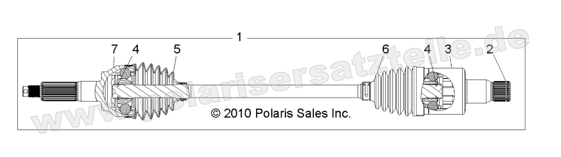 DRIVE TRAIN, REAR HALF SHAFT