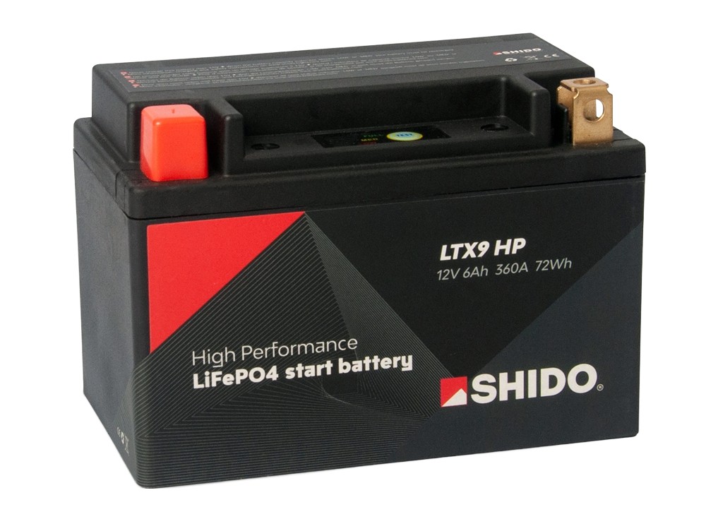 Shido LTX9 HP Lithium Ionen Batterie 12V LiFePO4 (YTX9-BS FTX9-BS)